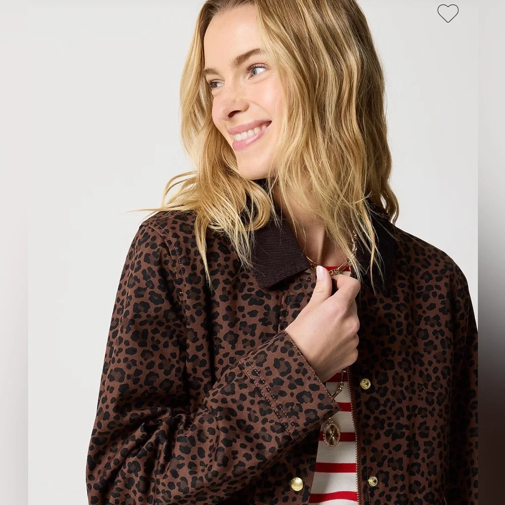 J Crew Factory • NWT • Leopard Print Field Jacket - Picture 3 of 15